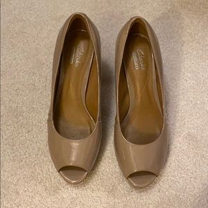 Nude CLARKS heels
